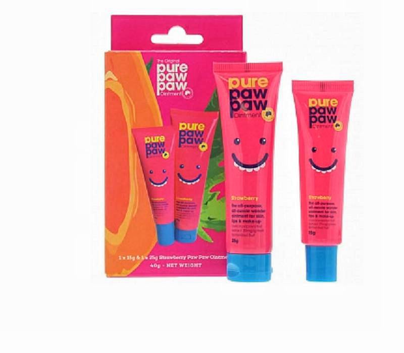 Pure Paw Paw Duo Strawberry - Набір відновлюючих бальзамів для губ Pure Paw Paw Duo Strawberry - Набір відновлюючих бальзамів для губ
